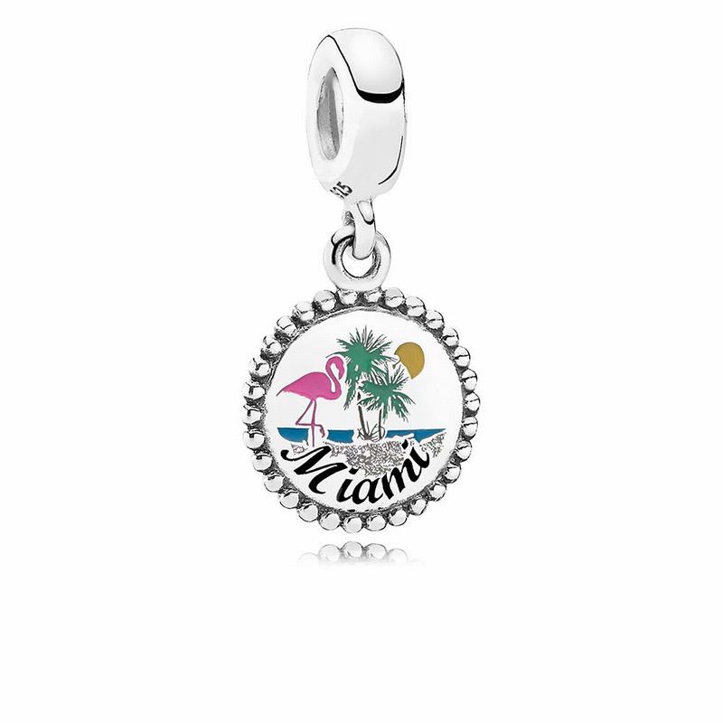 Pandora Miami Beach Dangle Charm - Sterling Silver/Yellow - Canada | CE6302XS